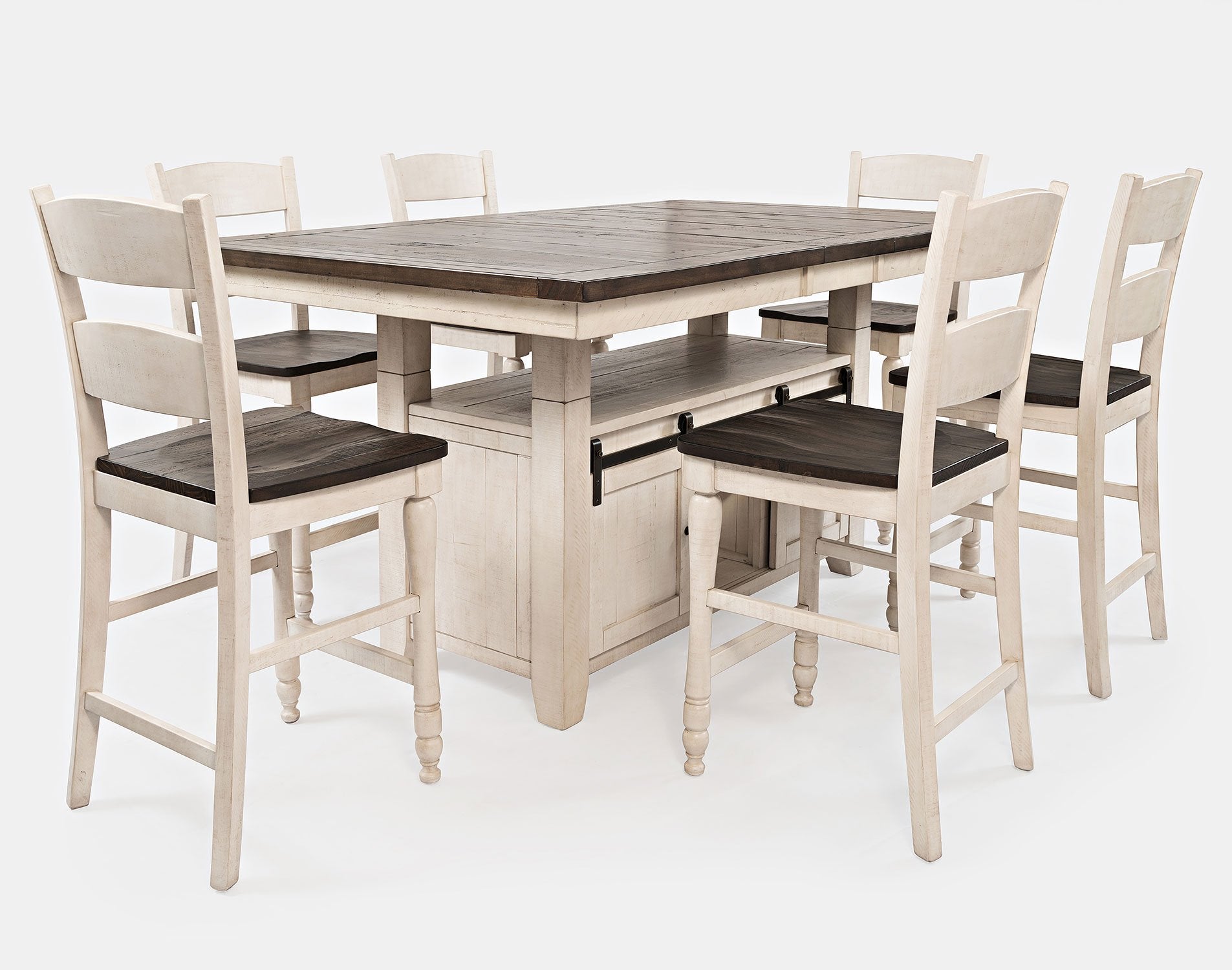 Madison County Adjustable Height Dining Room Set (Vintage White)