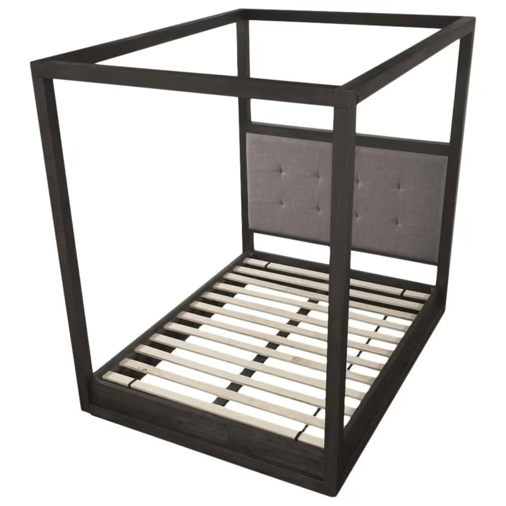 Urban Home Oxford Queen Canopy Bed in Oxford Gray