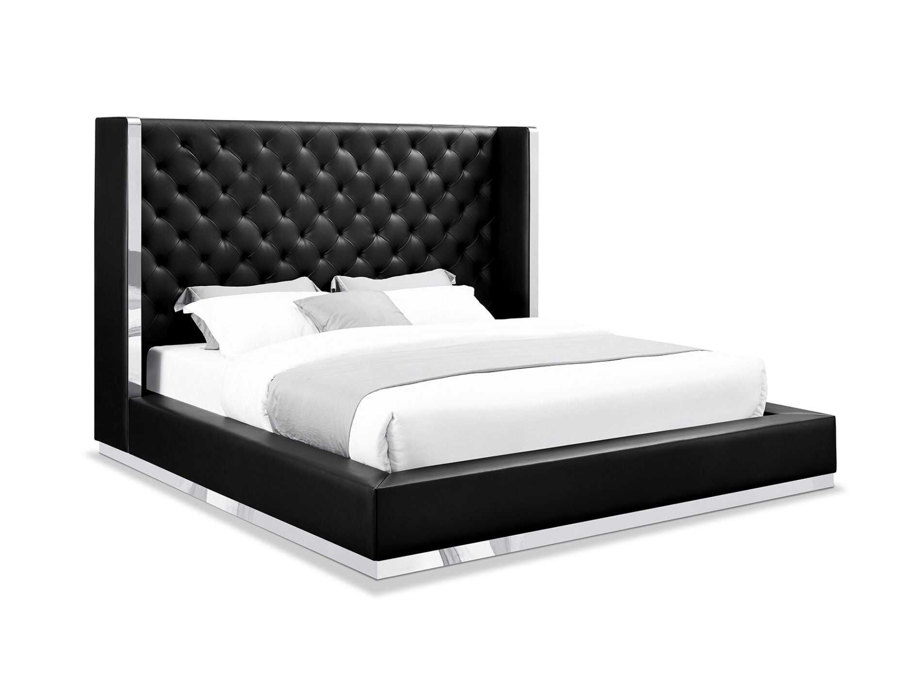 Abbraccio Black or White Contemporary Bed