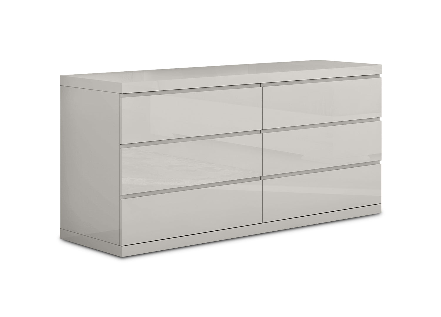 Ambrossi Light Gray Double Contemporary Dressers