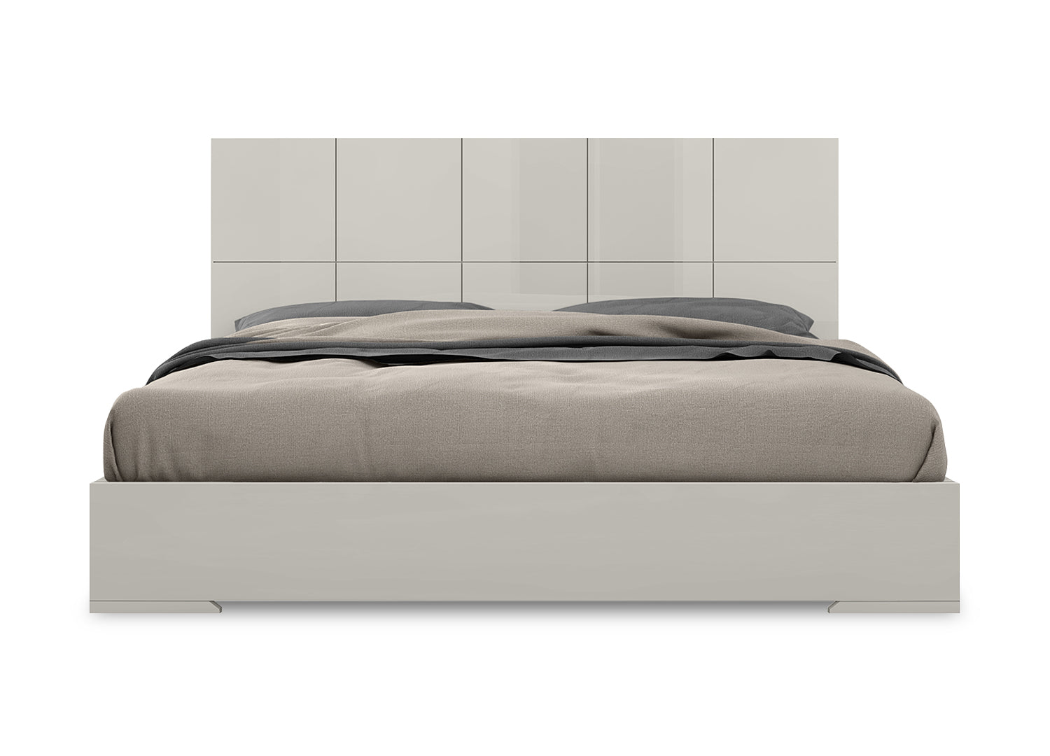 Ambrossi Light Gray Contemporary Beds