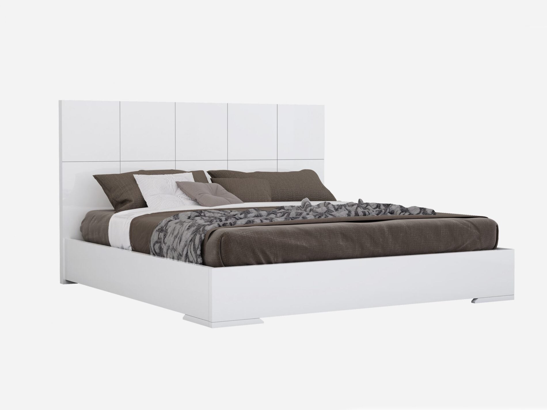Ambrossi White Contemporary Beds