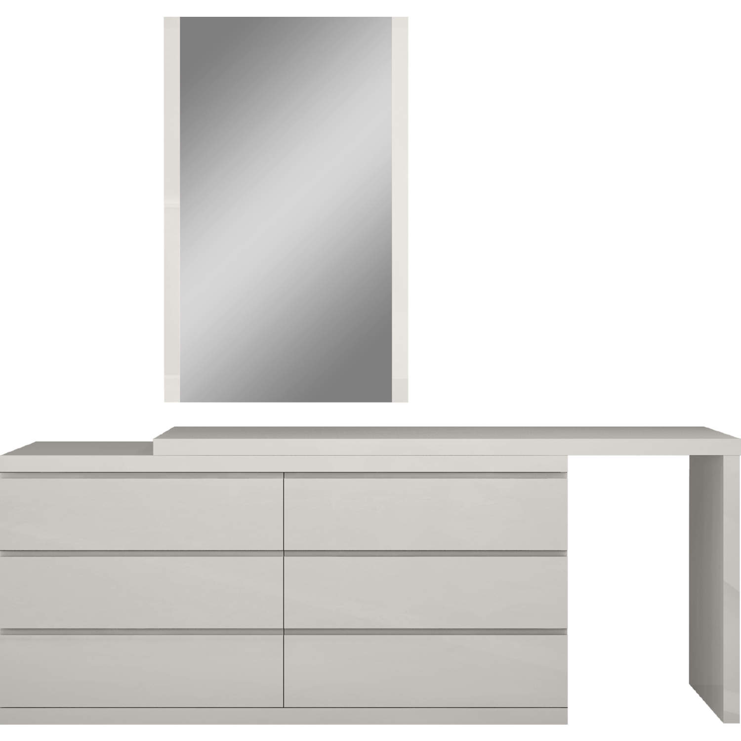 Ambrossi Light Gray Double Contemporary Dressers