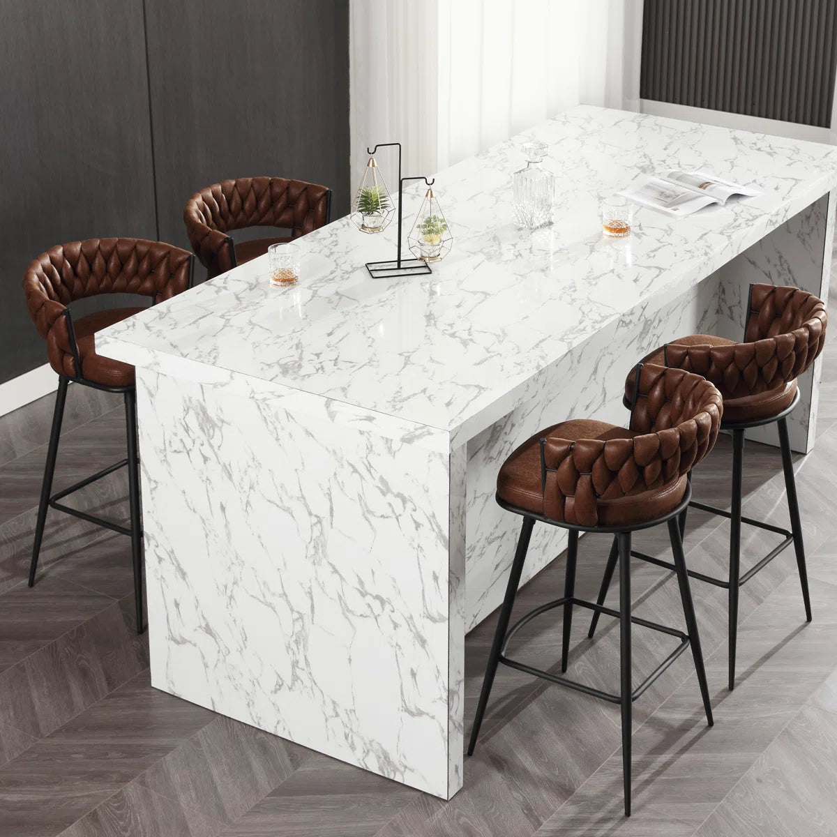 Kymberlynn Swivel Upholstered Low Back Bar & Counter Stool With Metal Frame (Set of 2)