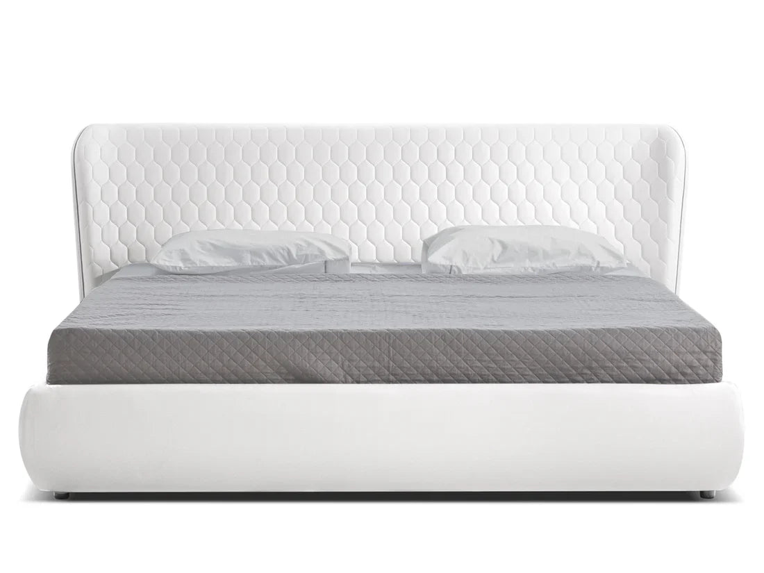 Agora White Storage Contemporary Bed