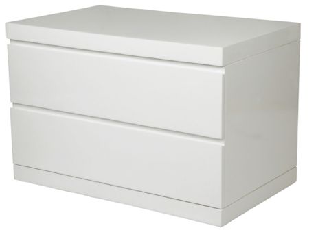 Ambrossi White Large Modern Nightstands