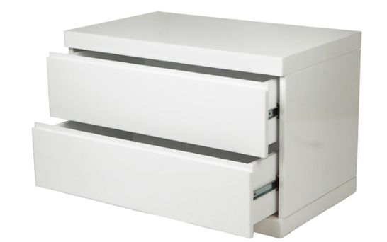 Ambrossi White Large Modern Nightstands