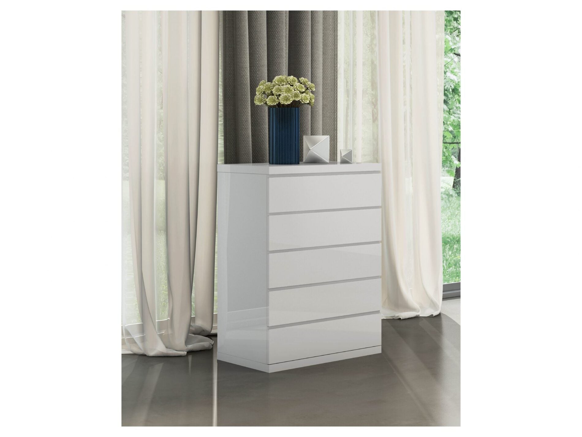 Ambrossi Light Gray Modern Bedroom Sets